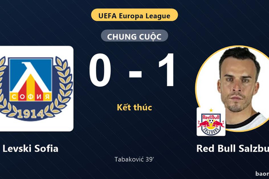 Thua Red Bull Salzburg trên sân nhà, Levski Sofia khởi đầu chật vật tại Europa League