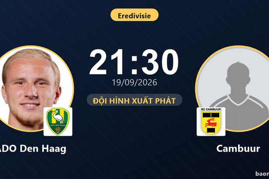 Trực tiếp ADO Den Haag vs Cambuur: ADO Den Haag kiểm soát bóng nhưng bế tắc, chưa có bàn thắng