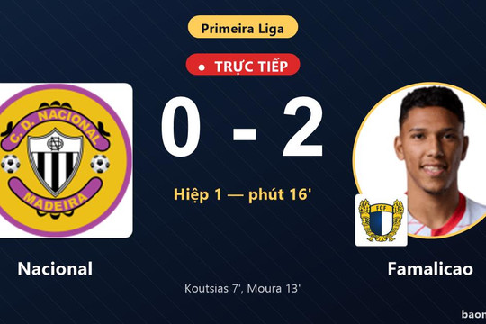 Trực tiếp Nacional vs Famalicao: Famalicao nhân đôi cách biệt