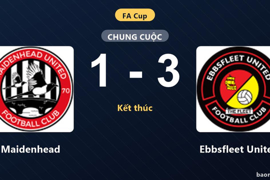 Thua Ebbsfleet United, Maidenhead nhận thất bại cay đắng ở vòng loại FA Cup
