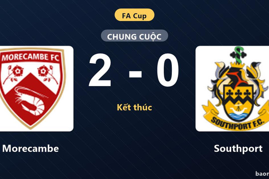Hạ Southport 2-0 tại FA Cup, Morecambe nở nụ cười còn đối thủ nhận thất bại