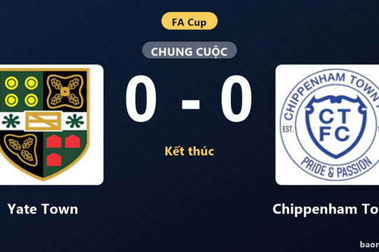 Yate Town và Chippenham Town bất phân thắng bại tại vòng loại FA Cup