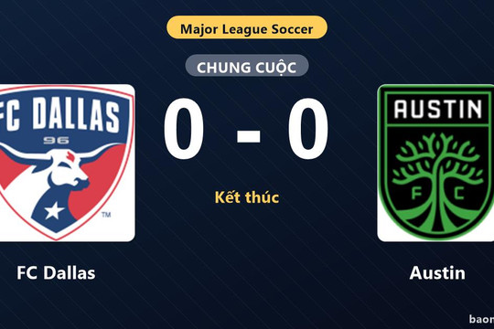 Chia điểm không bàn thắng, FC Dallas và Austin cùng giành vé vào vòng 1/16