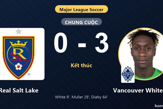 Đè bẹp Real Salt Lake 3-0, Vancouver Whitecaps củng cố vững chắc ngôi đầu bảng MLS