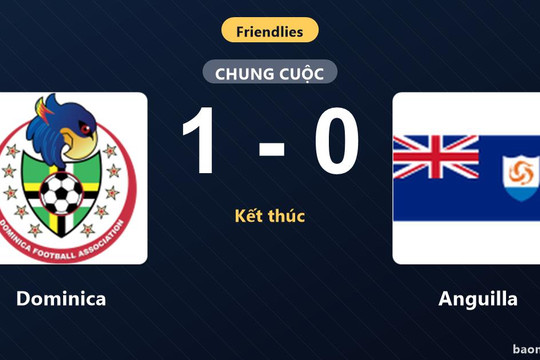Thắng tối thiểu Anguilla 1-0, Dominica hưởng niềm vui trong trận giao hữu