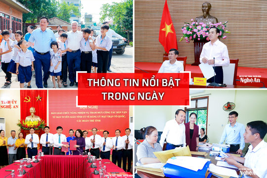 Nghệ An: Thông tin nổi bật ngày 22/9