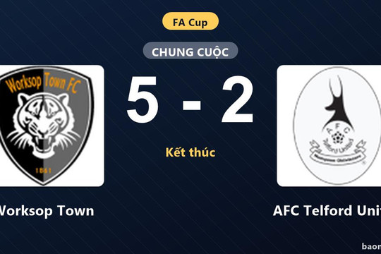 Worksop Town thắng áp đảo AFC Telford United tại vòng loại FA Cup