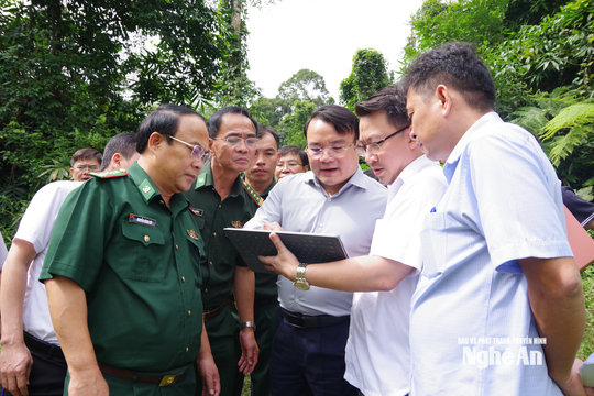 Lãnh đạo tỉnh Nghệ An khảo sát, rà soát quy hoạch khu vực cửa khẩu Thông Thụ