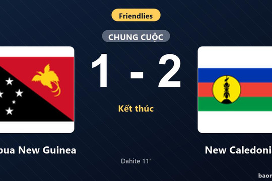 Hạ Papua New Guinea 1-2, New Caledonia ca khúc khải hoàn ở trận giao hữu