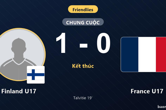 Bất lực trước Finland U17, France U17 nhận thất bại sít sao trong trận giao hữu