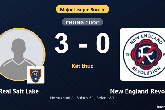 Đè bẹp New England Revolution, Real Salt Lake giành vé vào vòng 1/16 MLS