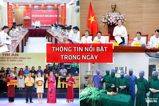 Nghệ An: Thông tin nổi bật ngày 29/9