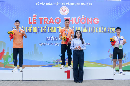 Phường Vinh Phú dẫn đầu môn điền kinh Đại hội Thể dục Thể thao tỉnh Nghệ An