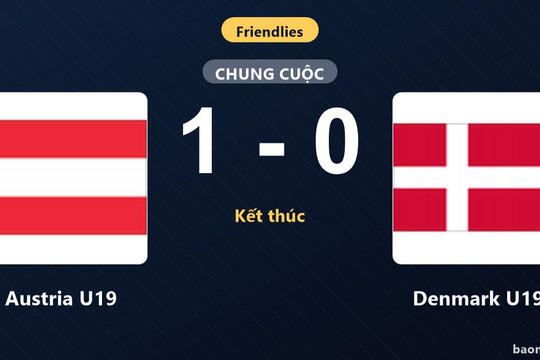 Giao hữu quốc tế: Austria U19 thắng tối thiểu, Denmark U19 bất lực nhận thất bại