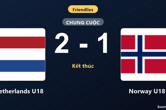 Hạ Norway U18 ở trận giao hữu, Netherlands U18 nối dài niềm vui chiến thắng