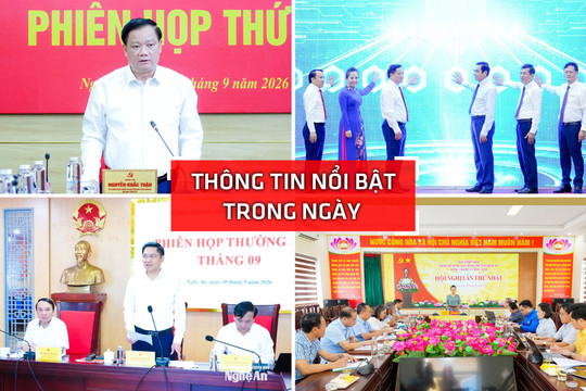 Nghệ An: Thông tin nổi bật ngày 30/9