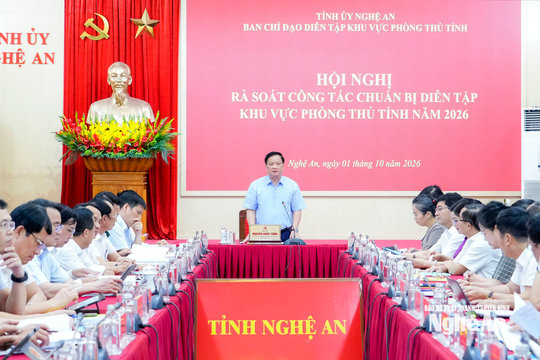 Nghệ An hoàn thành cơ bản các nội dung chuẩn bị diễn tập khu vực phòng thủ tỉnh năm 2026