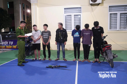 Công an phường Trường Vinh ngăn chặn nhóm thanh, thiếu niên mang hung khí gây rối