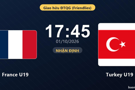Nhận định France U19 vs Turkey U19: Bản lĩnh sân khách được thử lửa