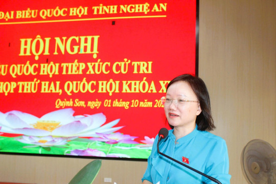 Đoàn đại biểu Quốc hội tỉnh Nghệ An tiếp xúc cử tri xã Quỳnh Sơn