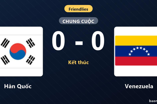 Hàn Quốc hòa không bàn thắng với Venezuela trong trận giao hữu tại Ulsan