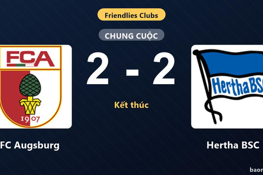 Bất phân thắng bại tại WWK Arena, FC Augsburg hòa Hertha BSC 2-2