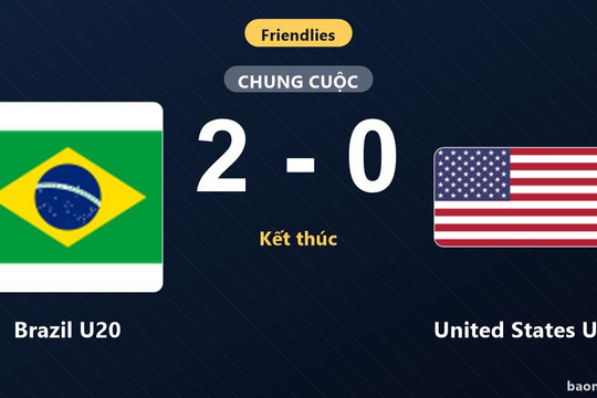 Ghi hai bàn cuối trận, Brazil U20 đánh bại United States U20 tại Pinatar Arena