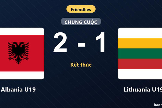 Bị dẫn trước, Albania U19 ngược dòng đánh bại Lithuania U19 2-1