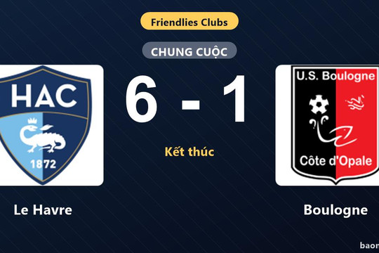 Thắng đậm Boulogne, Le Havre khép lại trận giao hữu tưng bừng