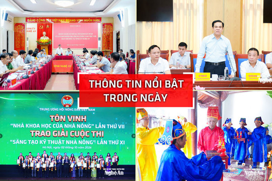 Nghệ An: Thông tin nổi bật ngày 2/10