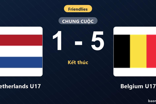 Thua đậm Belgium U17 1-5, Netherlands U17 nhận thất bại nặng nề