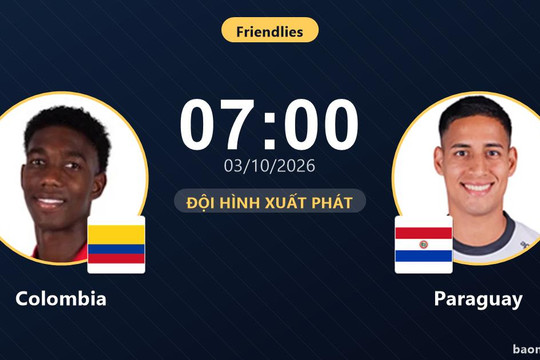 Trực tiếp Colombia vs Paraguay: Thế trận giằng co và khan hiếm cơ hội, chưa có bàn thắng