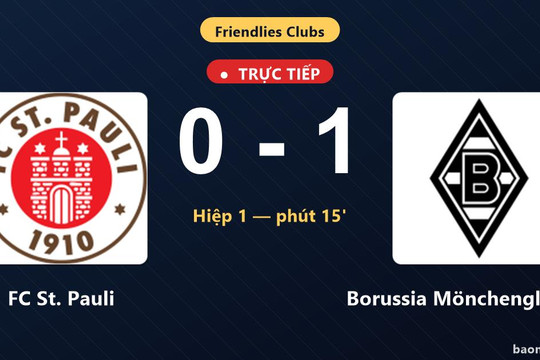 Trực tiếp FC St. Pauli vs Borussia Mönchengladbach: Borussia Mönchengladbach mở tỷ số