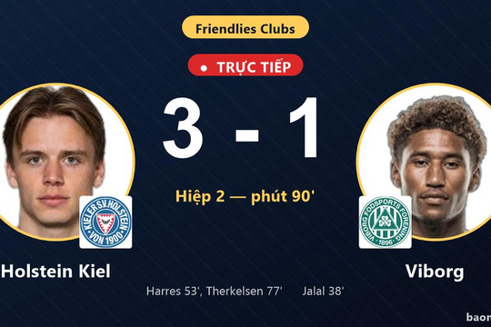 Trực tiếp Holstein Kiel vs Viborg: Holstein Kiel nới rộng cách biệt 3-1