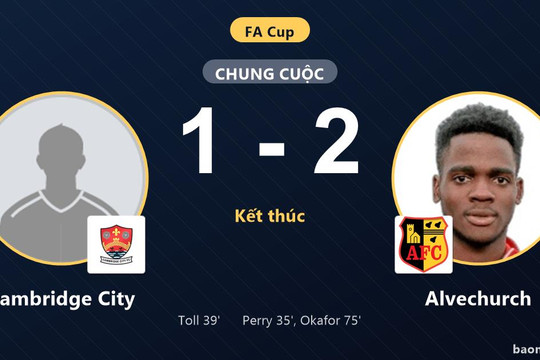 Thua sát nút Alvechurch, Cambridge City ôm hận ngay trên sân nhà tại FA Cup