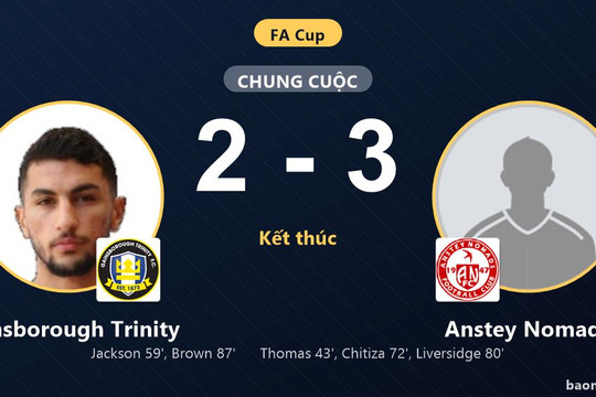 Gainsborough Trinity rượt đuổi bất thành, Anstey Nomads thắng nghẹt thở ở FA Cup