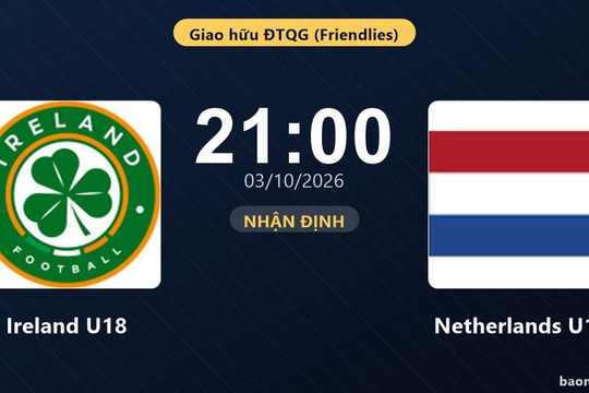 Nhận định Ireland U18 vs Netherlands U18: Hứa hẹn màn đôi công