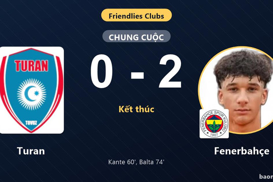 Kante và Balta lập công, Fenerbahçe đánh bại Turan ở trận giao hữu