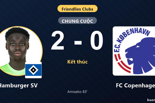 Bùng nổ cuối trận, Hamburger SV đánh bại FC Copenhagen 2-0