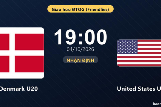 Nhận định Denmark U20 vs United States U20: Bản lĩnh sân khách được thử lửa