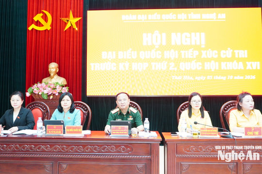Đoàn đại biểu Quốc hội tỉnh tiếp xúc cử tri tại phường Thái Hòa