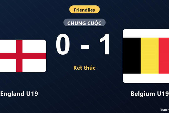 Gục ngã ở phút 90, England U19 nhận thất bại cay đắng trước Belgium U19