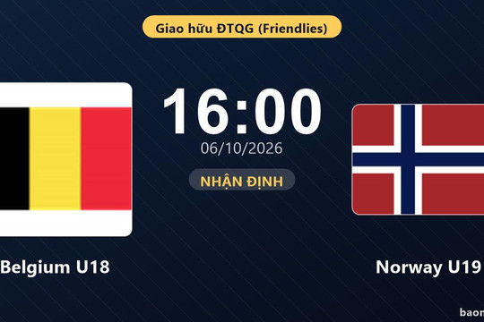 Nhận định Belgium U18 vs Norway U19 - Giao hữu ĐTQG (Friendlies)