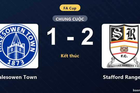 Stafford Rangers thắng sát nút 1-2, Halesowen Town rượt đuổi bất thành tại The Grove