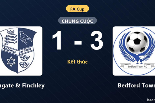 Bedford Town thắng thuyết phục 3-1, dập tắt nỗ lực bám đuổi của Wingate & Finchley