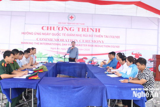 Mít tinh hưởng ứng Ngày Quốc tế giảm nhẹ rủi ro thiên tai tại xã Quỳnh Anh