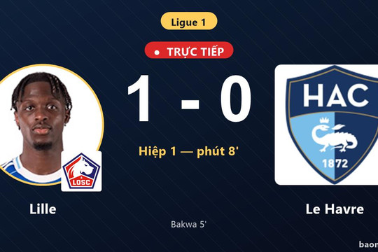 Trực tiếp Lille vs Le Havre: Le Havre mất người