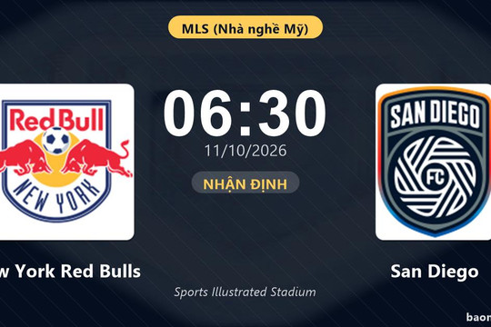 Nhận định New York Red Bulls vs San Diego: Khách quyết chặn đà sa sút