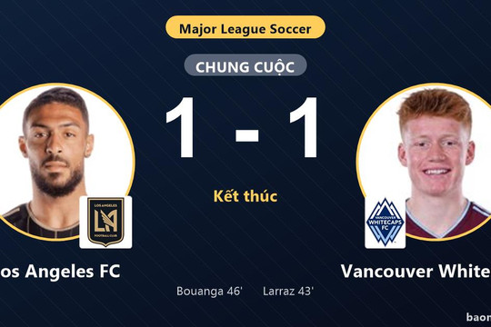 Chia điểm với Vancouver Whitecaps, Los Angeles FC níu chân đội đầu bảng MLS