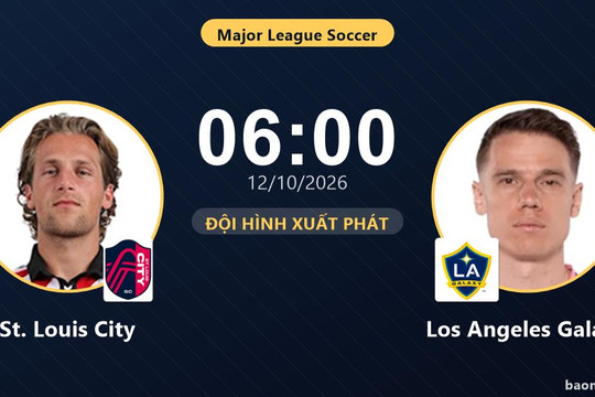 Trực tiếp St. Louis City vs Los Angeles Galaxy: Đội hình xuất phát
